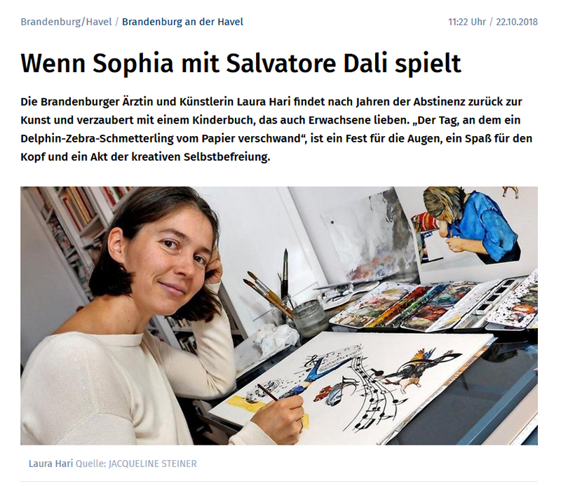 maz-online-800 Der Tag an dem ein Delphin-Zebra-Schmetterling vom Papier verschwand